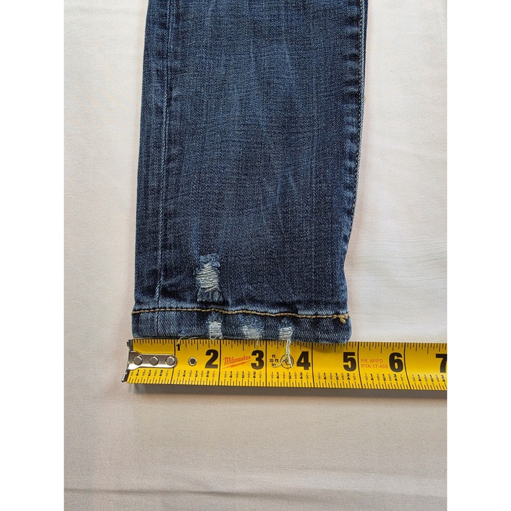 BKE Stella Low Rise Ankle Skinny Jeans Medium Wash Distressed Hem 31 - Picture 7 of 14